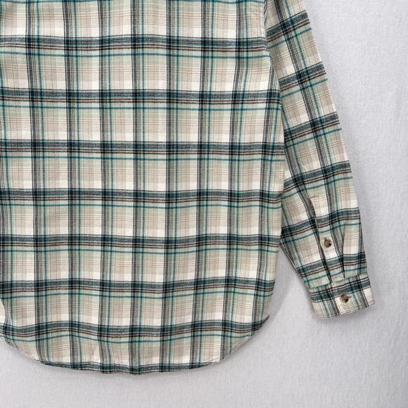 ARITZIA TNA Plaid Oversized Shirt Women S Cream Blue Fiona Button Up Shacket NEW - Picture 8 of 13